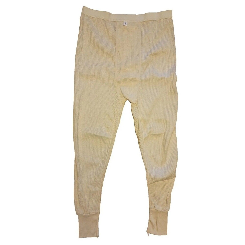 Boys Thermal Long Johns Sz Large 38 40 See Measurements in Pictures Cream Color
